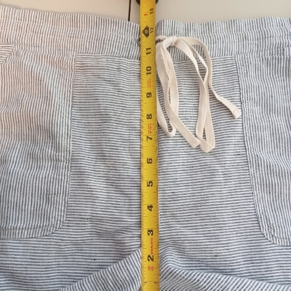 NWT Talbots Nautical Striped Linen Cotton Sz XL Breathable Contemporary Shorts - Picture 3 of 12